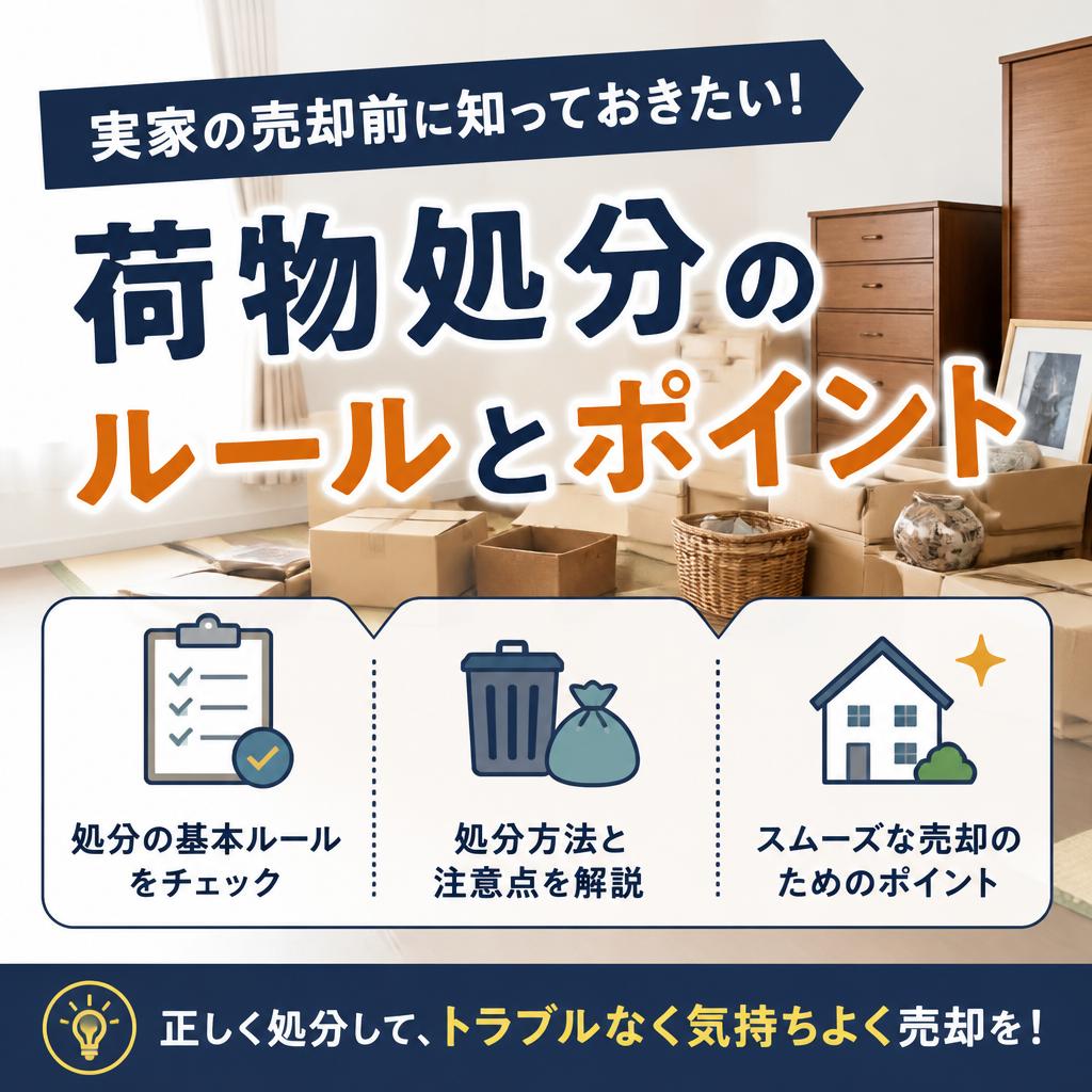 実家の売却前に知っておきたい！荷物処分のルールとポイント