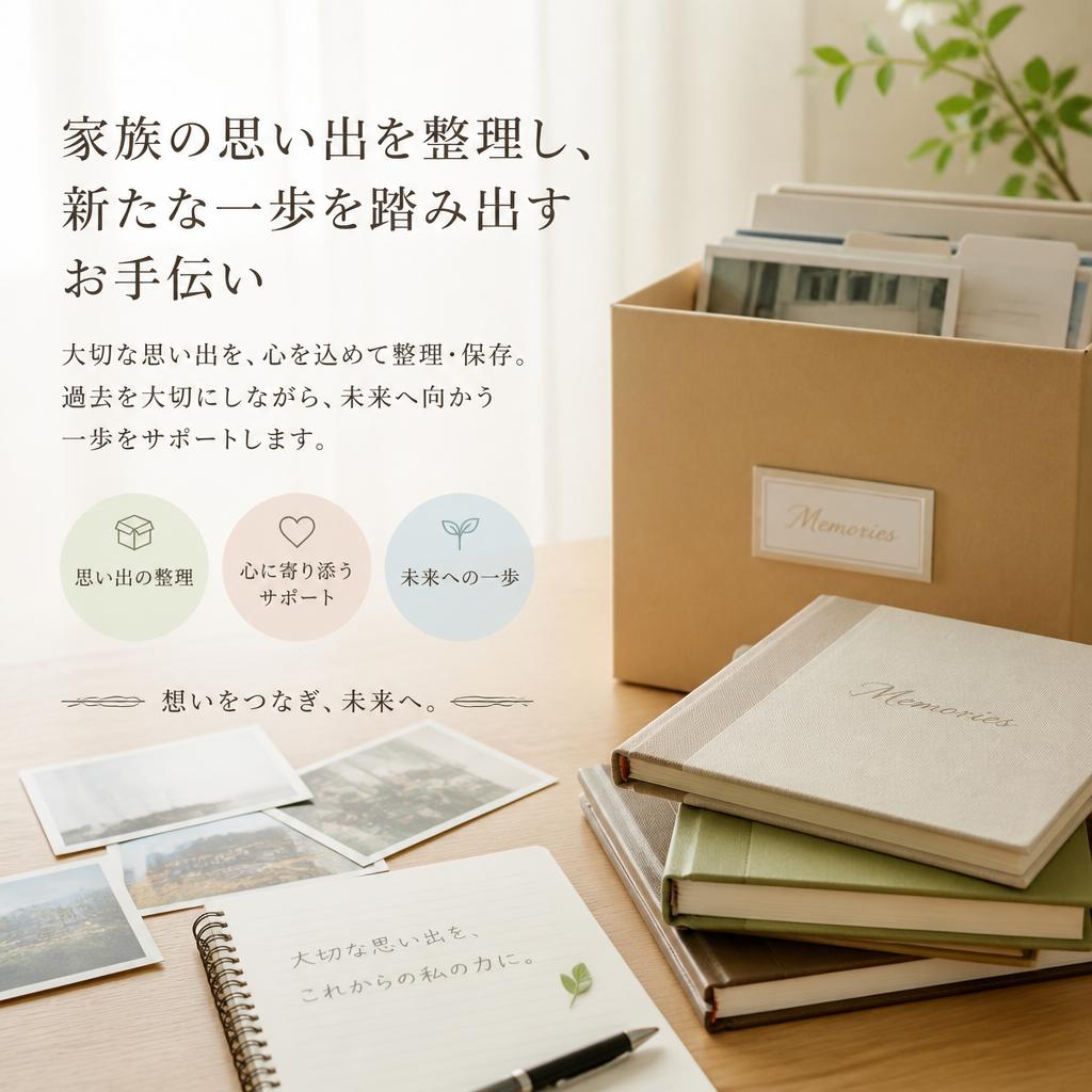 家族の思い出を整理し、新たな一歩を踏み出すお手伝い