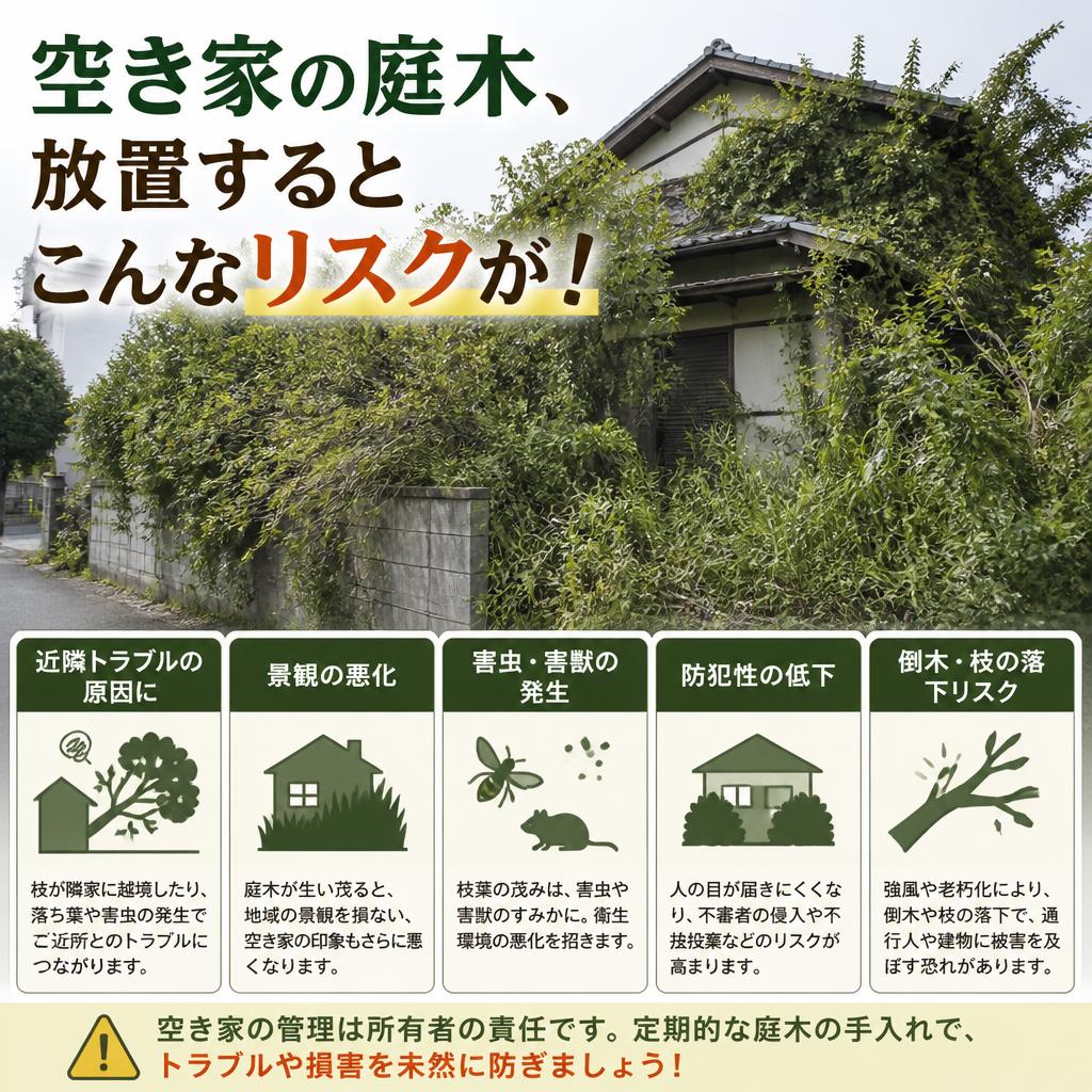 空き家の庭木、放置するとこんなリスクが！