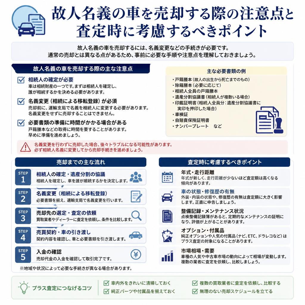 4. 車を売却する際のポイント